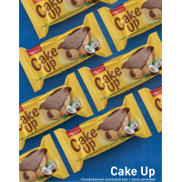 Кекс "CAKE UP" 55гр. кокосовый глазир.с какао начинкой