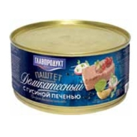 Паштет с гусиной печенью 315гр. деликатесный Главпродукт №8