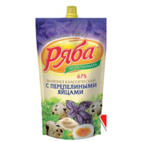 Майонез 350гр."С перепелиными яйцами" ДПД, ТМ "Ряба"