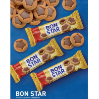 Печенье "BON STAR" 90гр. с шоколадной глазурью